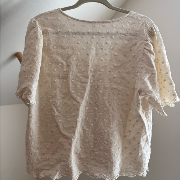 Rylee + Cru Cream Embroidered Textured Floral Top - Picture 4 of 4